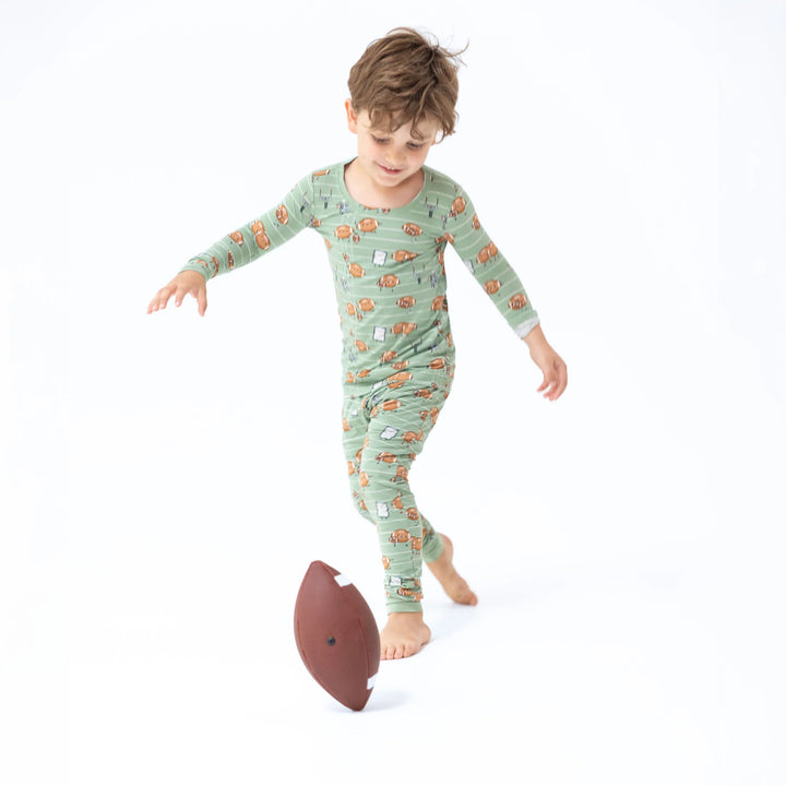 Footballs Playing Football - Long Sleeve Loungewear Set