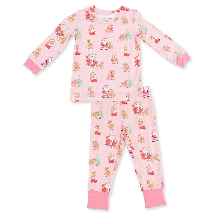 Vintage Reindeer & Santa Pink - Loungewear Set