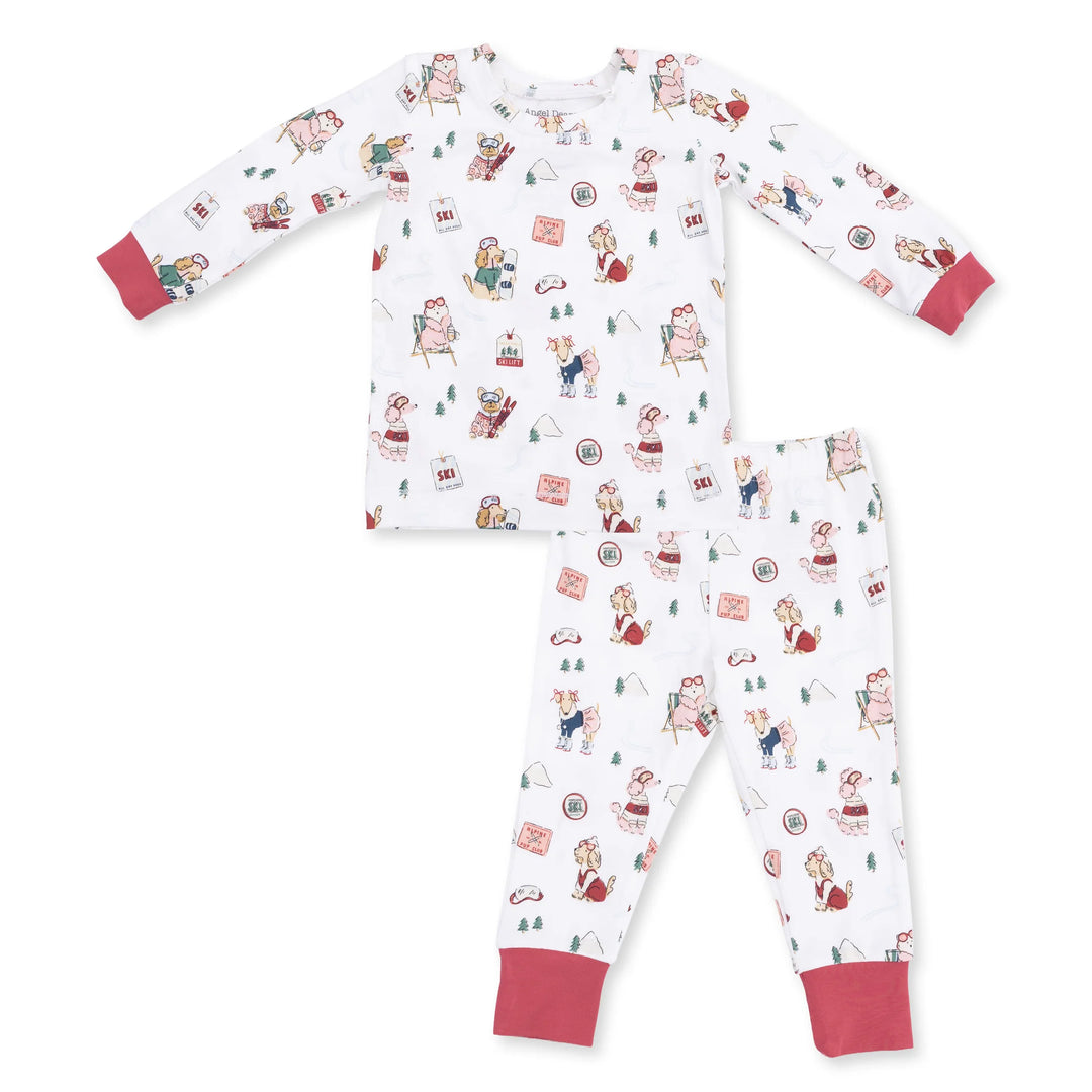 Christmas Dogs Pink - Long Sleeve Loungewear Set