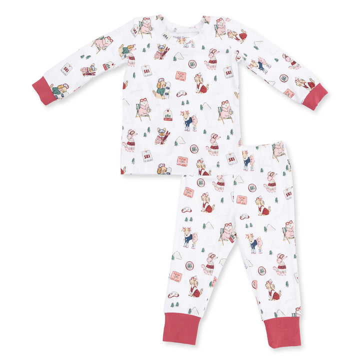 Christmas Dogs Pink - Long Sleeve Loungewear Set