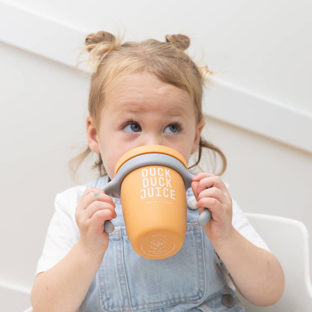 Duck Duck Juice Happy Sippy Cup: Orange by Bella Tunno - back view
