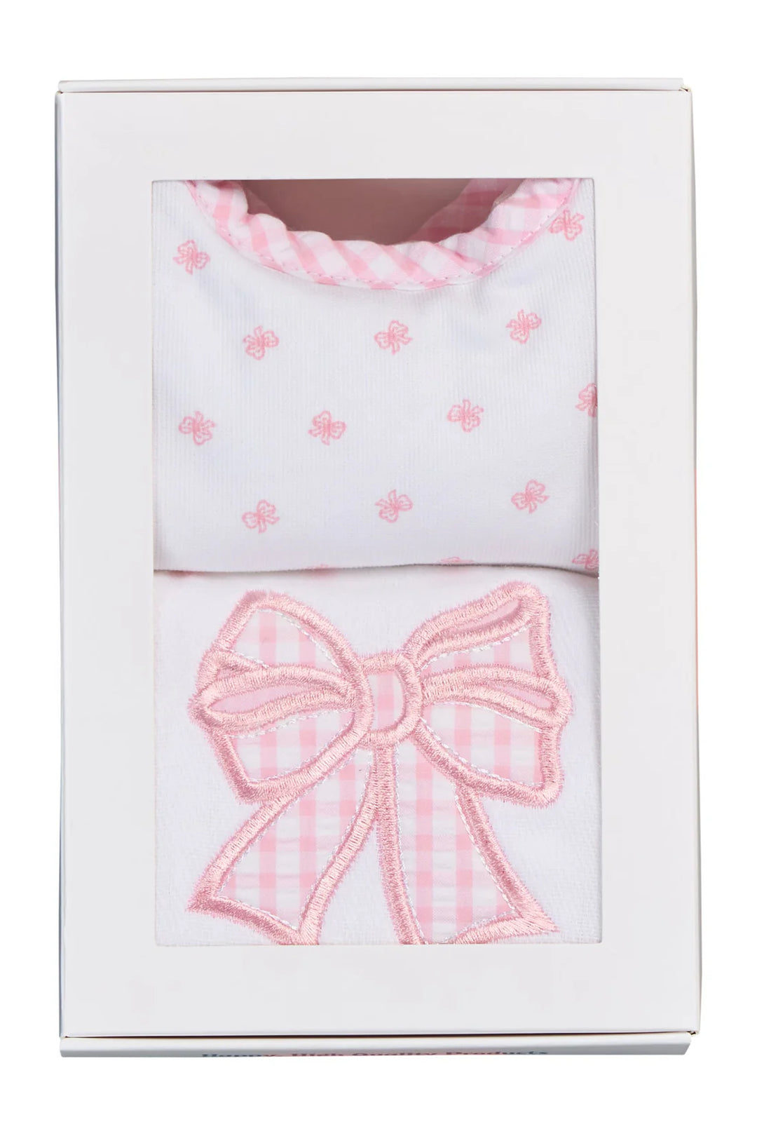 Bib & Burp Set - Pink Bow