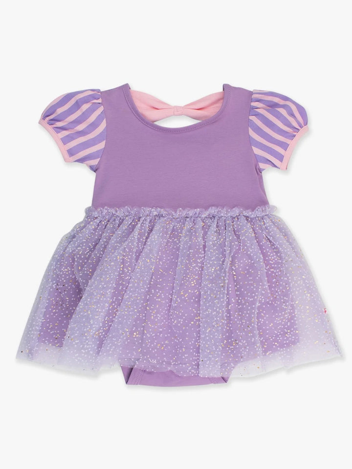 Amethyst Princess Short Sleeve Bow Twirl Romper