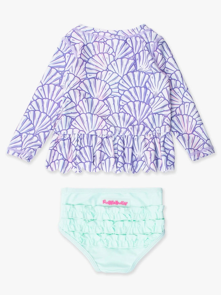 Magical Mermaid Scalloped Rash Guard 2-Piece