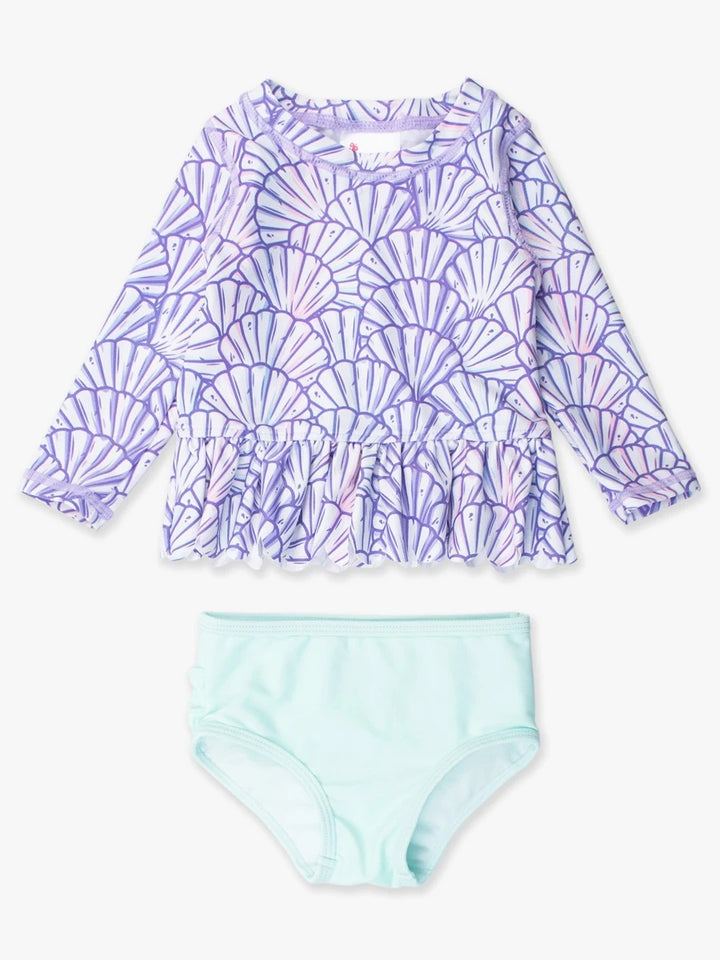 Magical Mermaid Scalloped Rash Guard 2-Piece