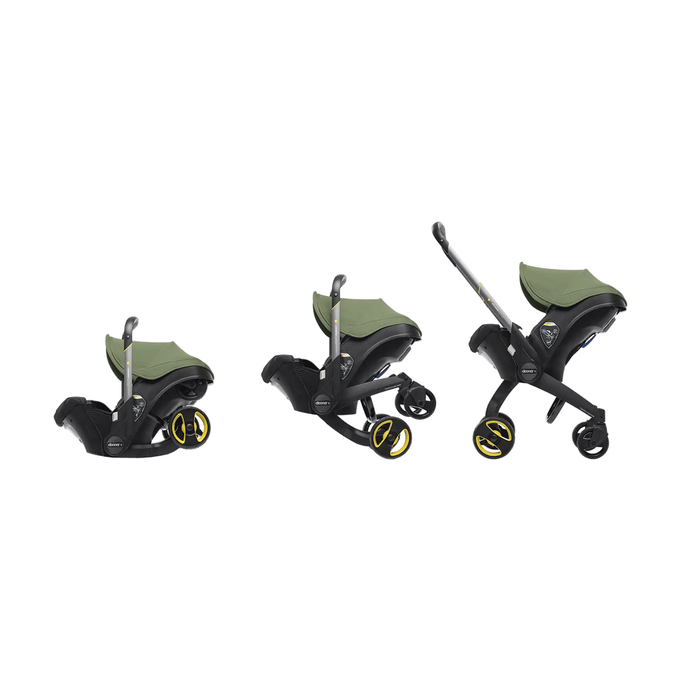 Doona + Infant Car Seat with Base Desert Green - back view