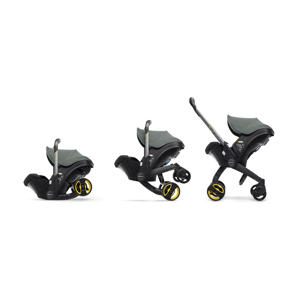 Doona + Infant Car Seat with Base Slate Green - back view