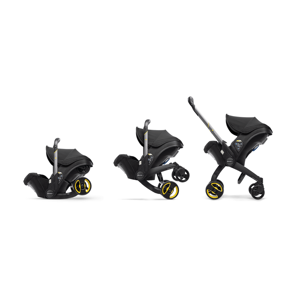 Doona + Infant Car Seat with Base Nitro Black - back view