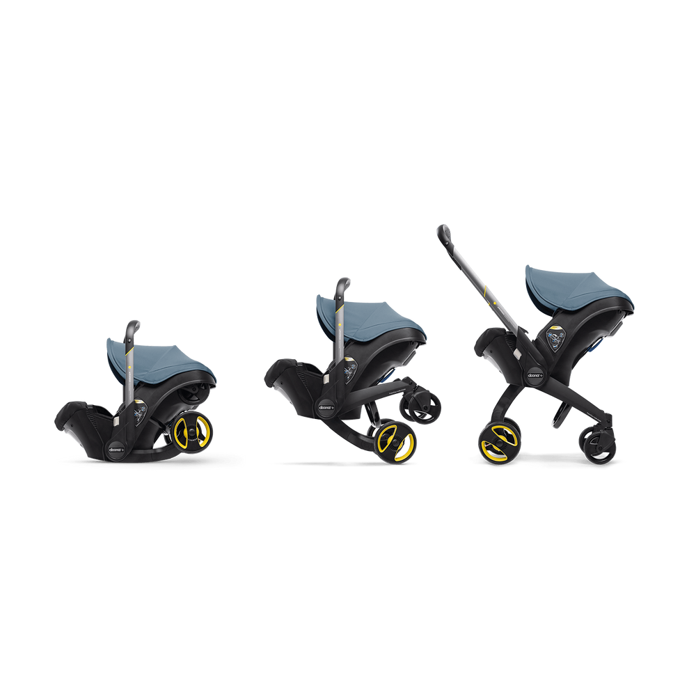 Doona + Infant Car Seat with Base Ocean Blue - back view