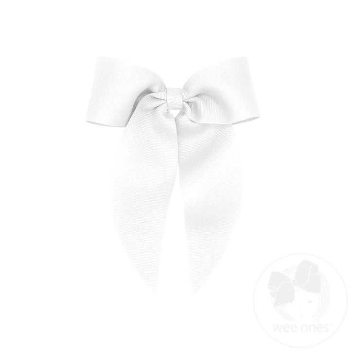 Medium Grosgrain Bowtie with Flat Wrap and Whimsy Tails by Wee Ones - alternate view