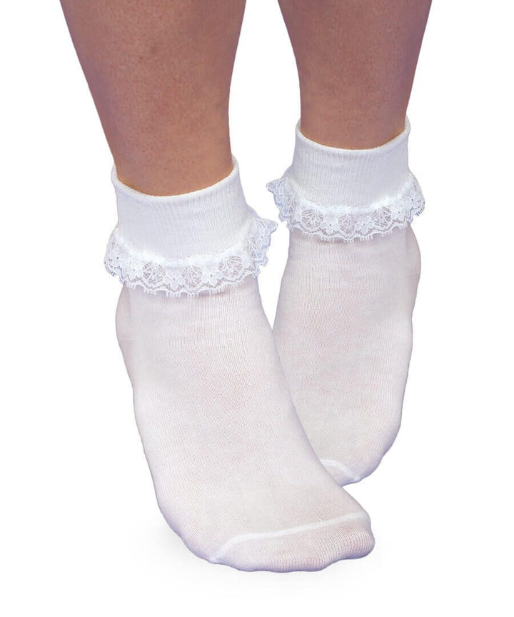 Smooth Toe Simplicity Lace Turn Cuff Socks 1 Pair (2171)