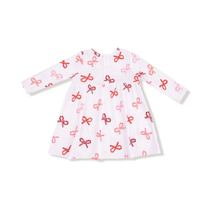 Candy Cane Bows Simple Dress and Bloomer