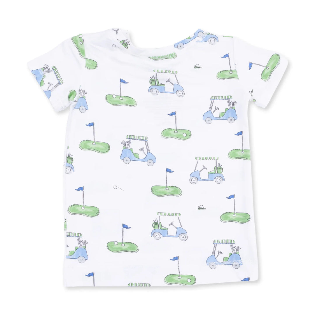 Golf Carts Blue - Short Sleeve Loungewear Set