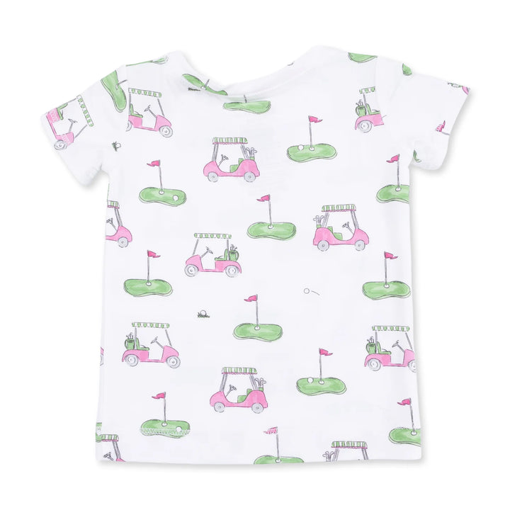 Golf Carts Pink - Short Sleeve Loungewear Set