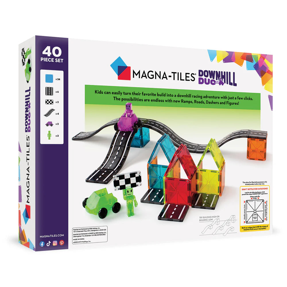 Downhill Duo 40 Piece Set by Magna-Tiles - back view