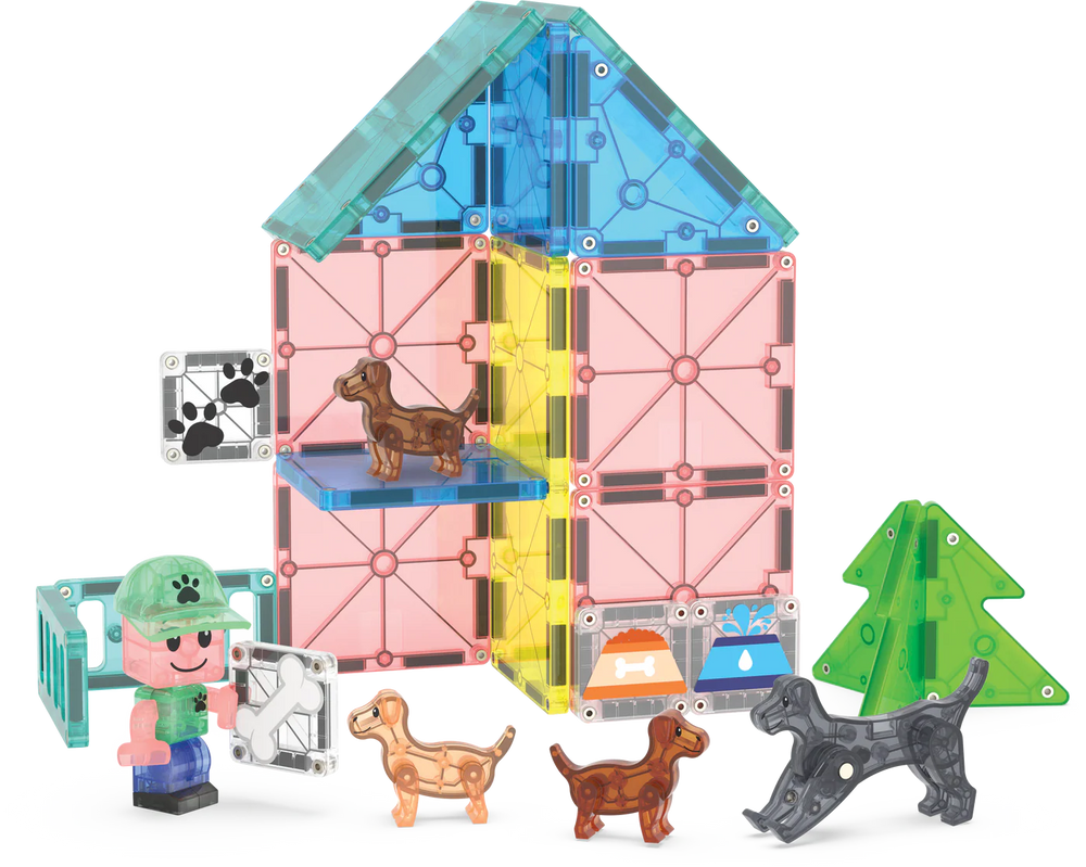 Magna-Tiles Puppy Park - back view