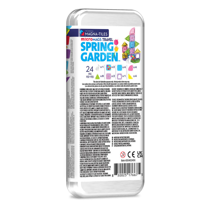 microMAGS Spring Garden by Magna-Tiles - back view