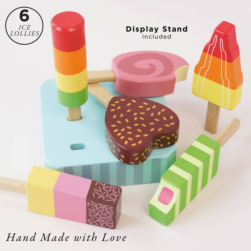 Wooden Ice Lollies & Popsicles by Le Toy Van - back view
