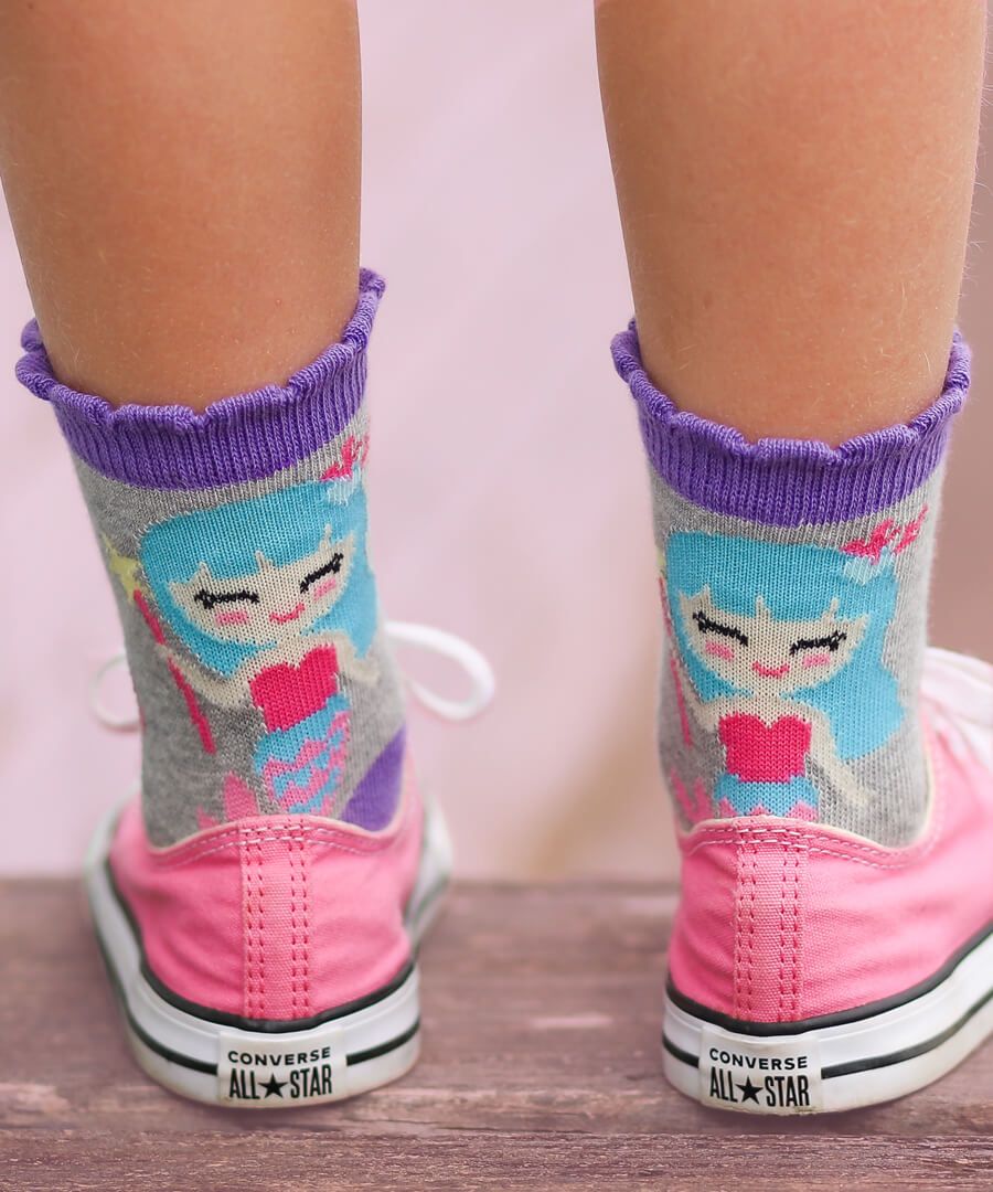 Mermaid Crew Socks- 6 Pack