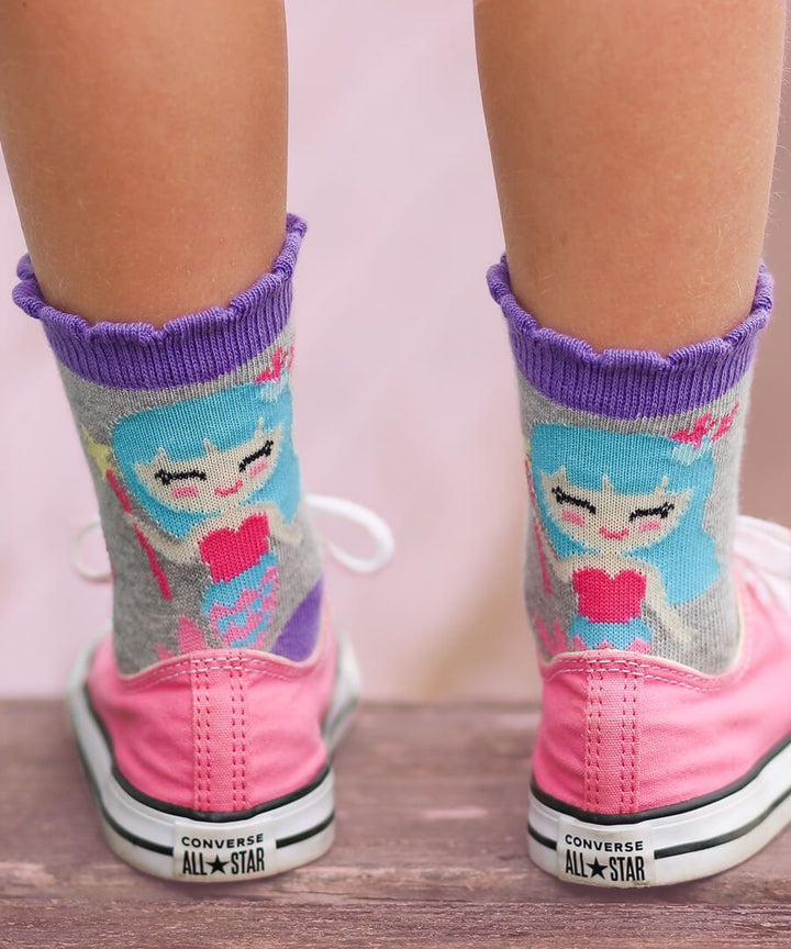 Mermaid Crew Socks- 6 Pack