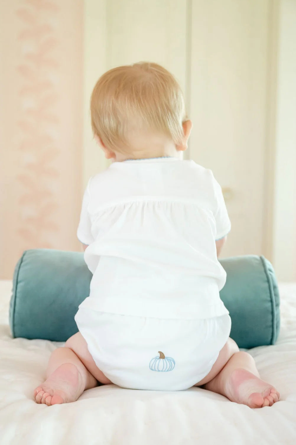 Blue Pumpkin Diaper Cover Set