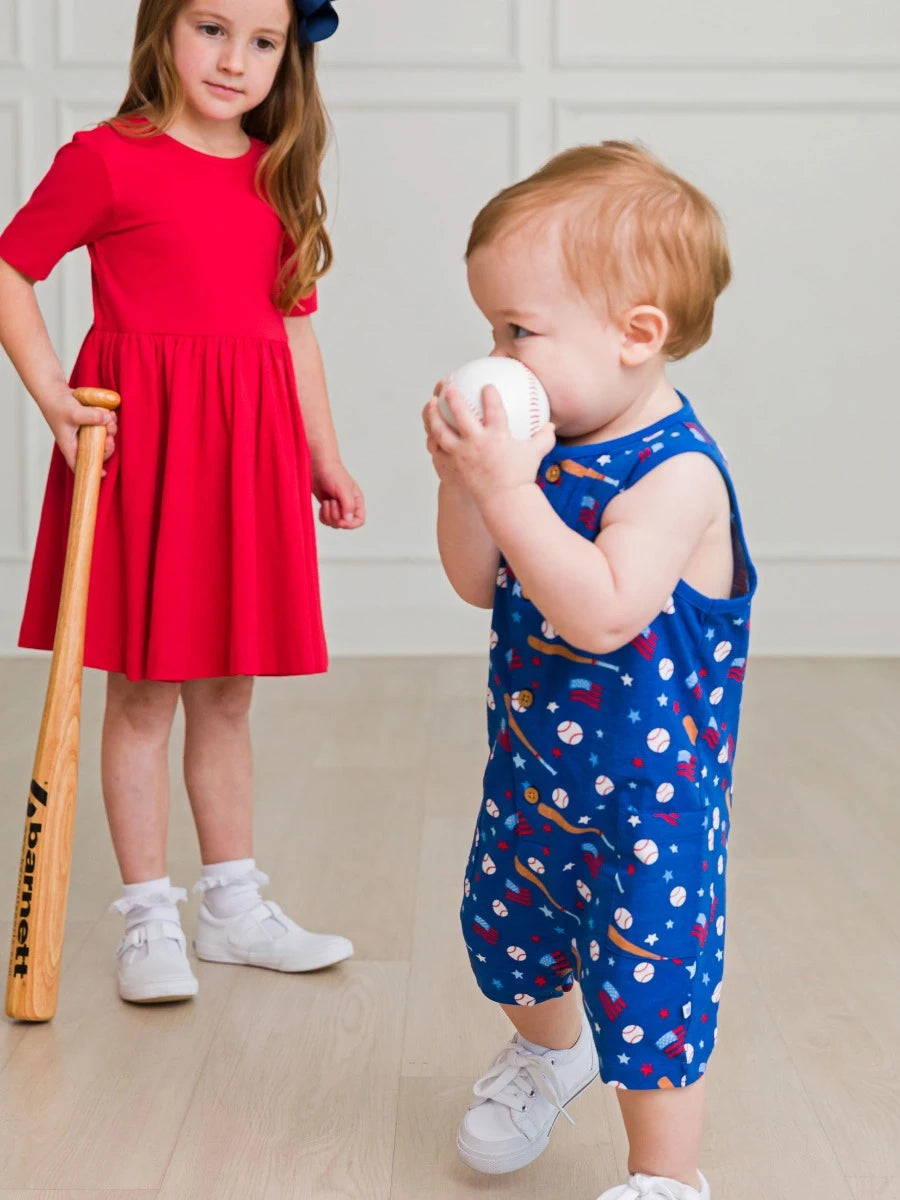 Play Ball Pocket Romper