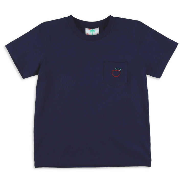 Boys Pocket Tee - Preppy Apples
