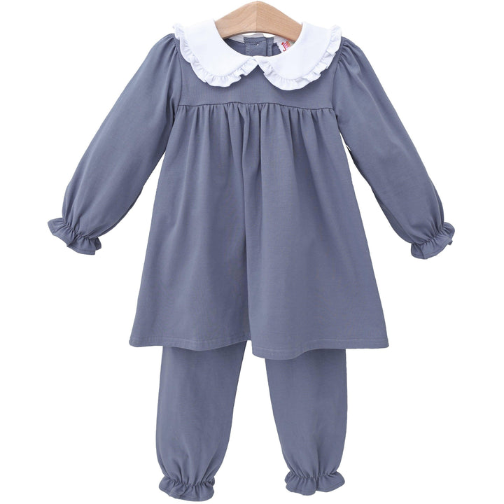 Catherine Bloomer Pant Set- Dusty Blue