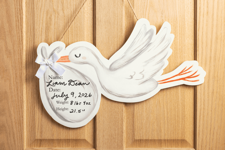 Stork Personalized Door Hanger