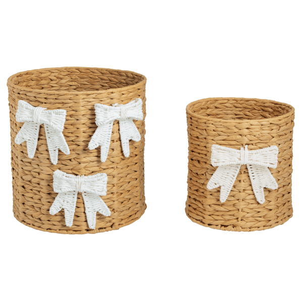 Woven Bow Basket by Mud Pie - alternate view
