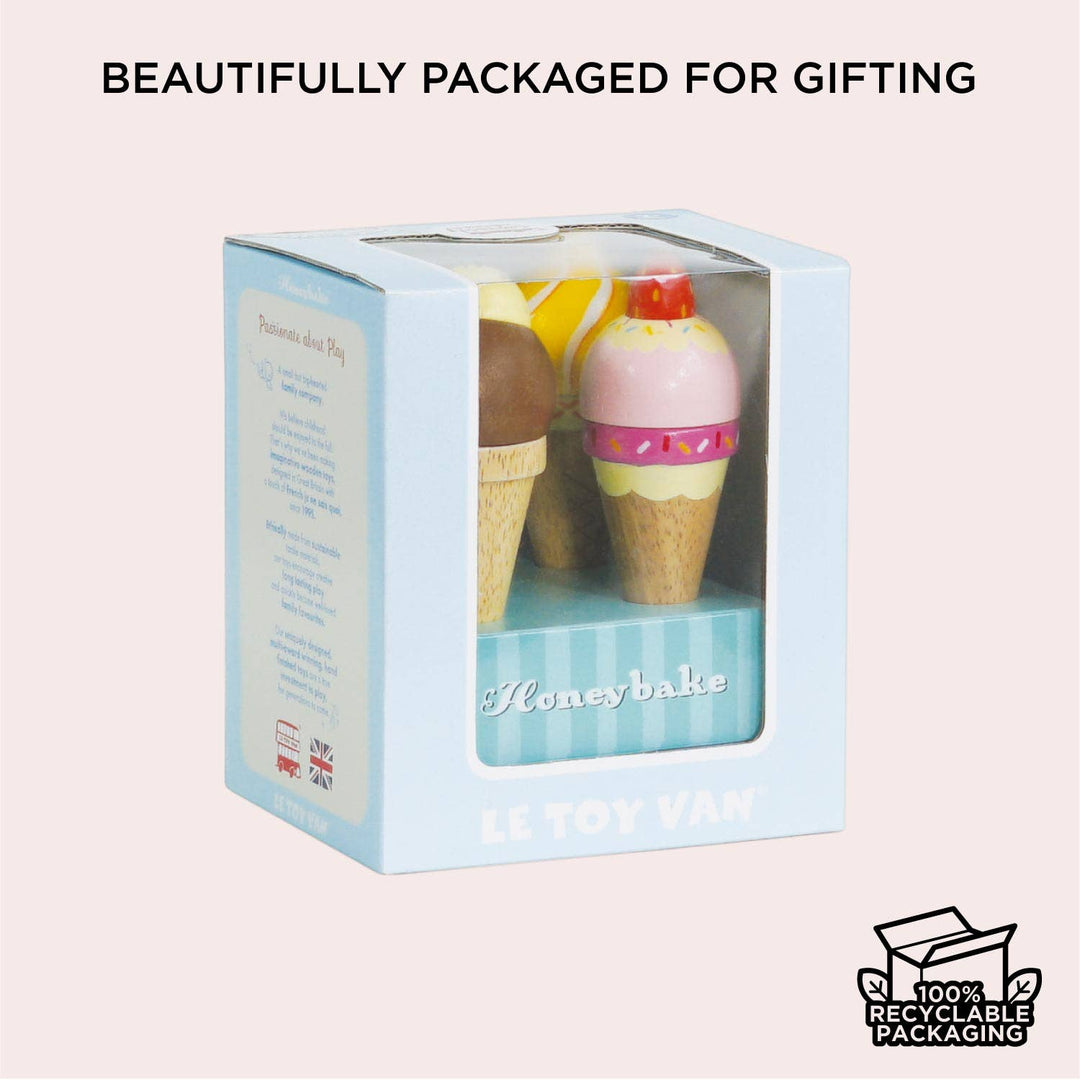 Wooden Ice Cream Cones Set by Le Toy Van - product view 7