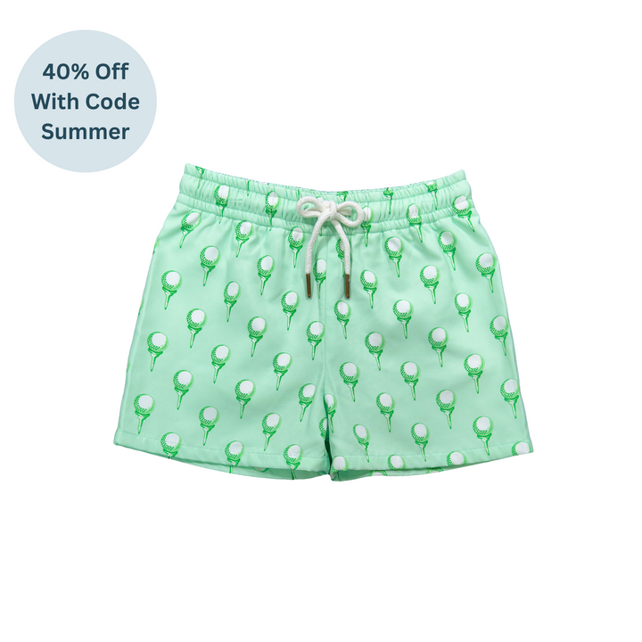 Green Golf Saint Simons Swim Trunk