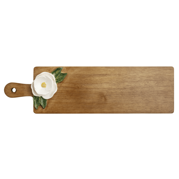 Ceramic Wood Flower Board by Mud Pie - baby feeding product