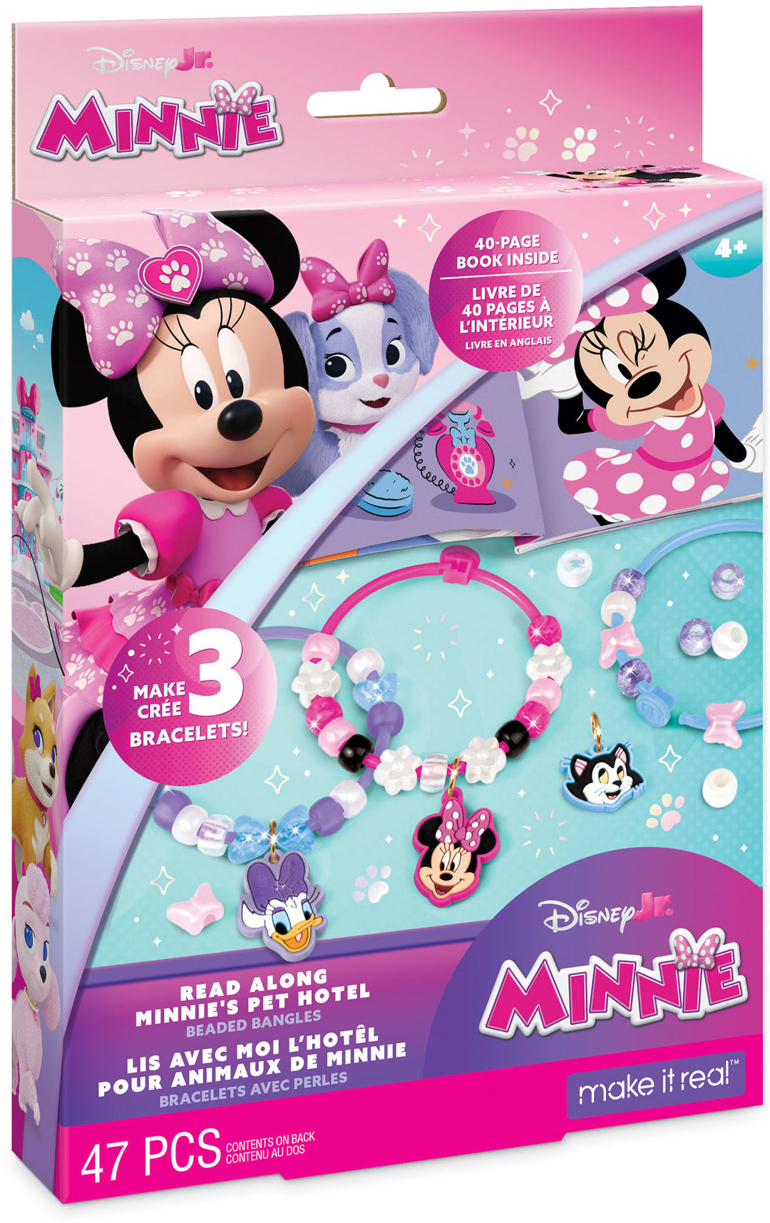 Disney Jr's Read Along Minnie's Pet Hotel Beaded Bangles by Make It Real - kids toy