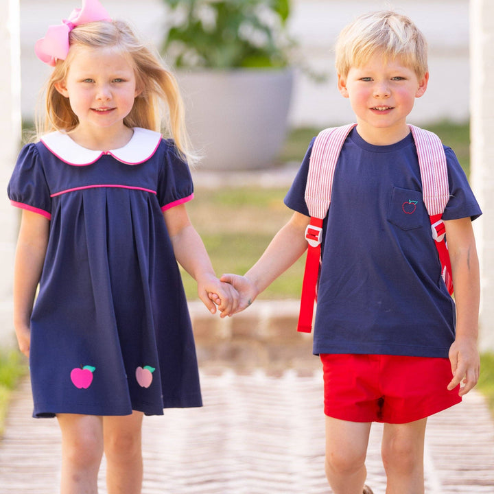 Boys Shrimp Shorts - Red Twill
