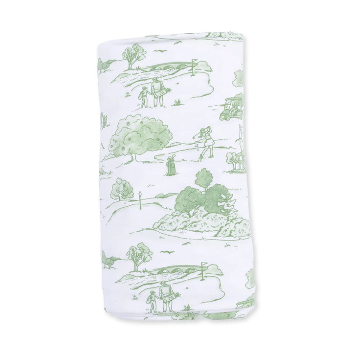 Golf Toile Green - Swaddle Blanket