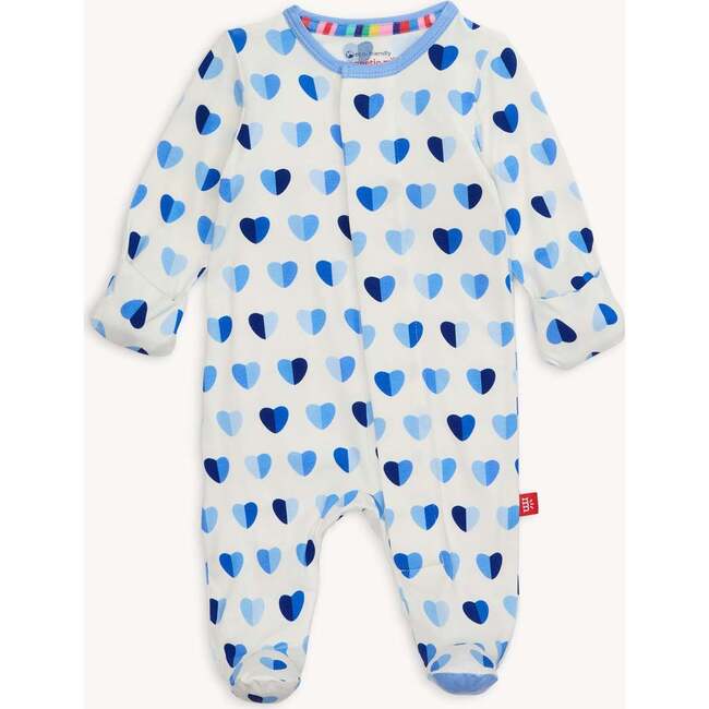 Blue XOXO Modal Footie by Magnetic Me - back view