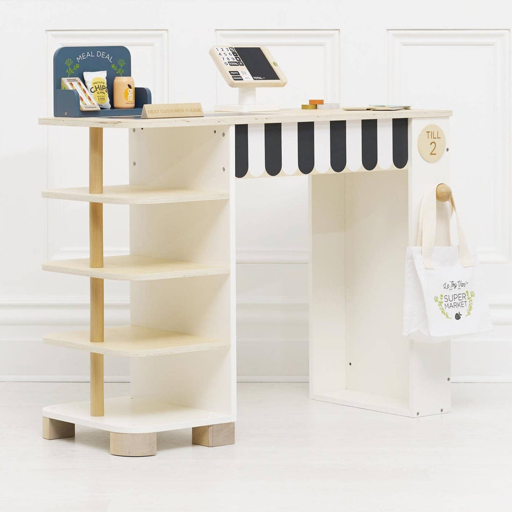 Le Toy Van Toy Supermarket Checkout & Wooden Role Play Accessories - alternate angle