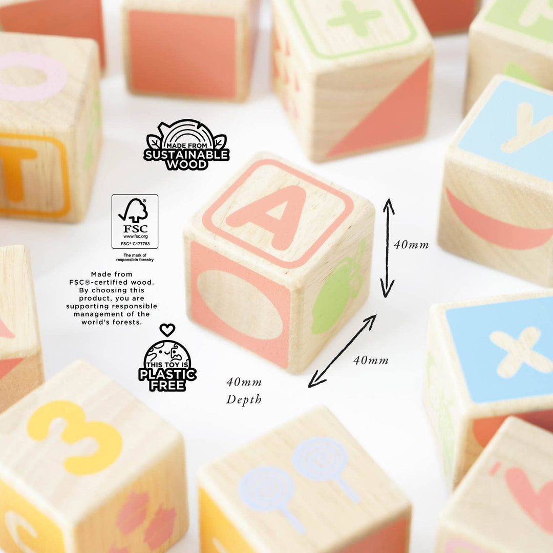ABC Learning Blocks by Le Toy Van - close-up detail