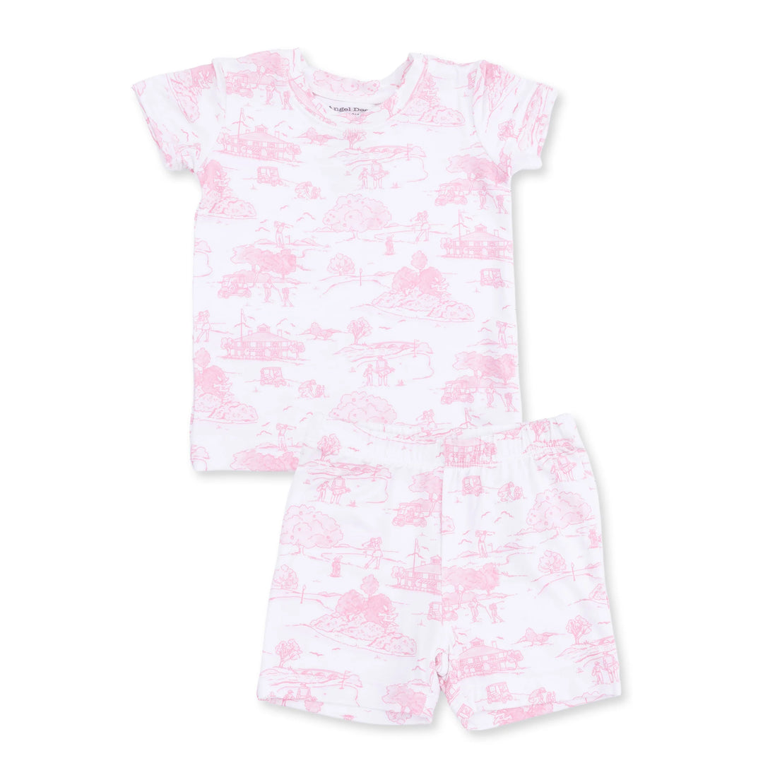 Golf Toile Pink - Loungewear Short Set