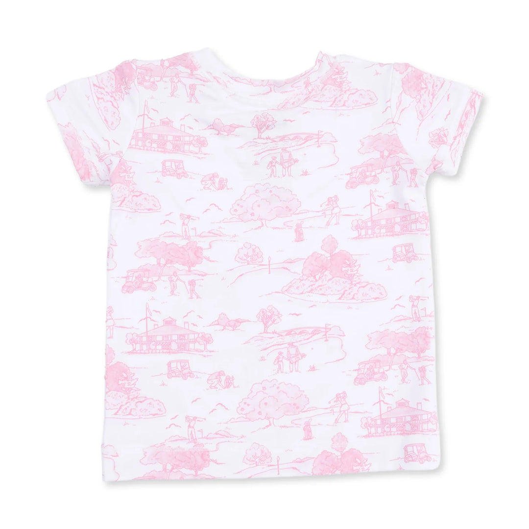 Golf Toile Pink - Loungewear Short Set