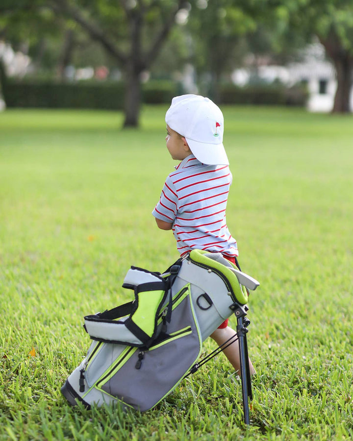 Golf Flag Baseball Hat: Youth (2-7 y) by Bits & Bows - detail view