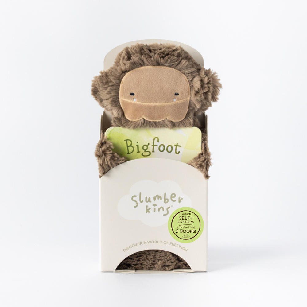 Bigfoot's Self Esteem Plush Snuggler Set - with 2 books! by Slumberkins Inc. - back view