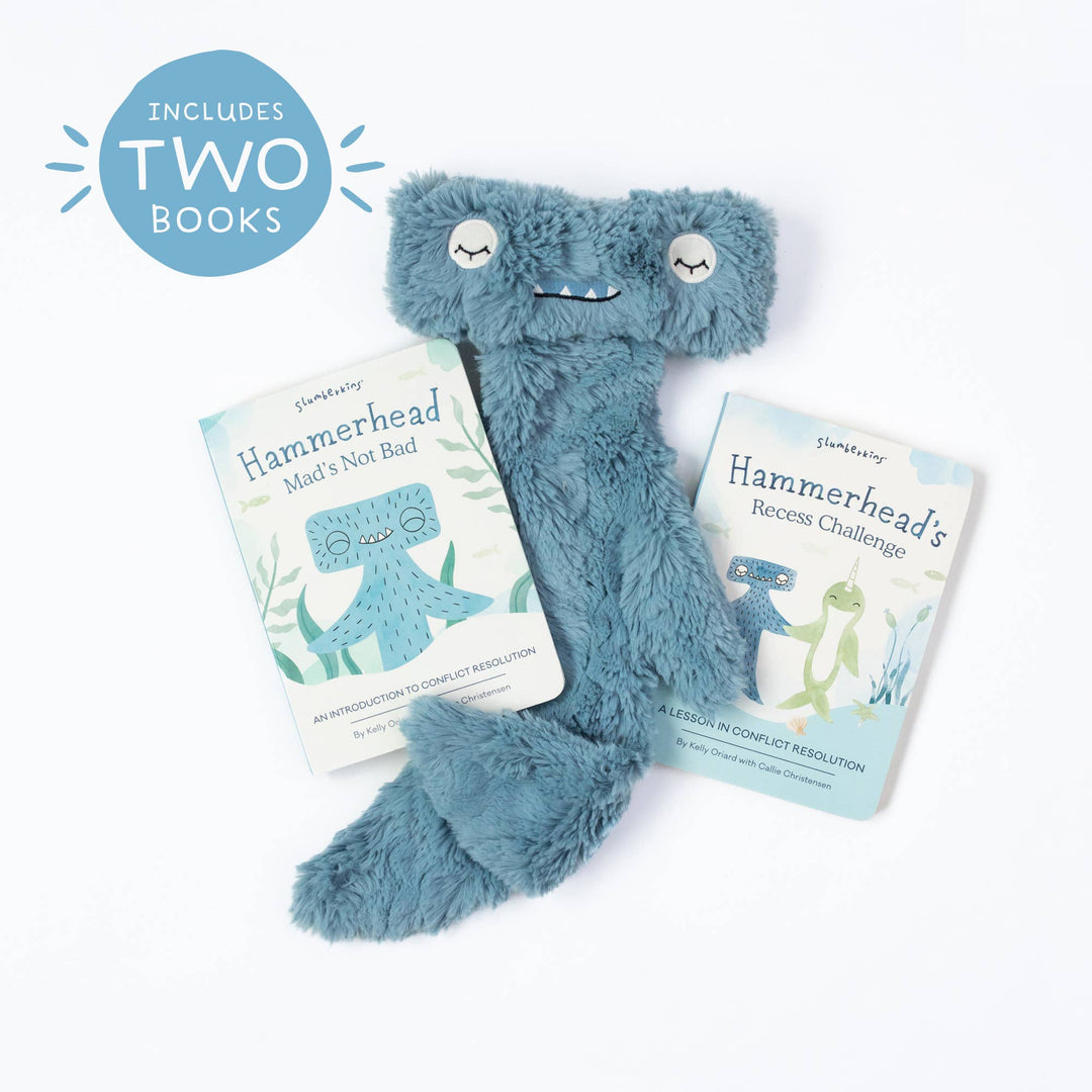 Hammerhead's Conflict Resolution Plush Snuggler Set +2 books by Slumberkins Inc. - stuffed animal toy