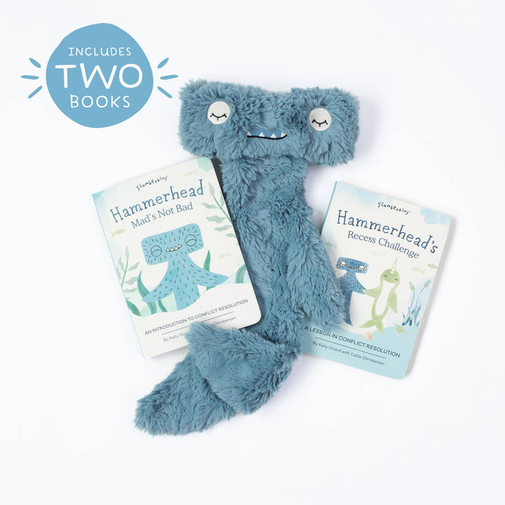 Hammerhead's Conflict Resolution Plush Snuggler Set +2 books by Slumberkins Inc. - stuffed animal toy