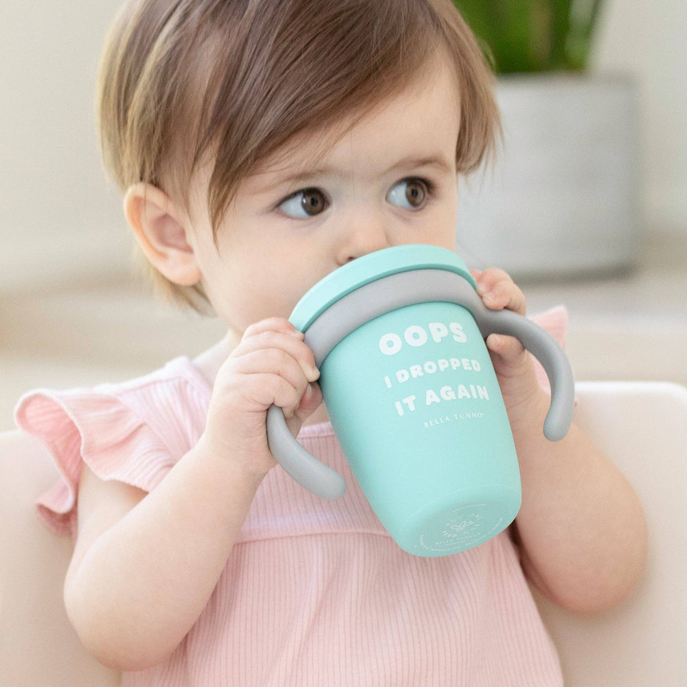 Dropped it Again Happy Sippy Cup: Blue by Bella Tunno - back view