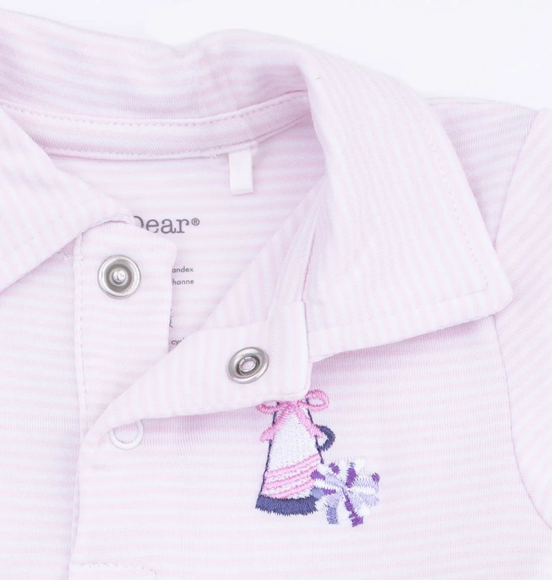 Cheer Pink Micro Stripe - Long Sleeve Tennis Bodysuit Dress
