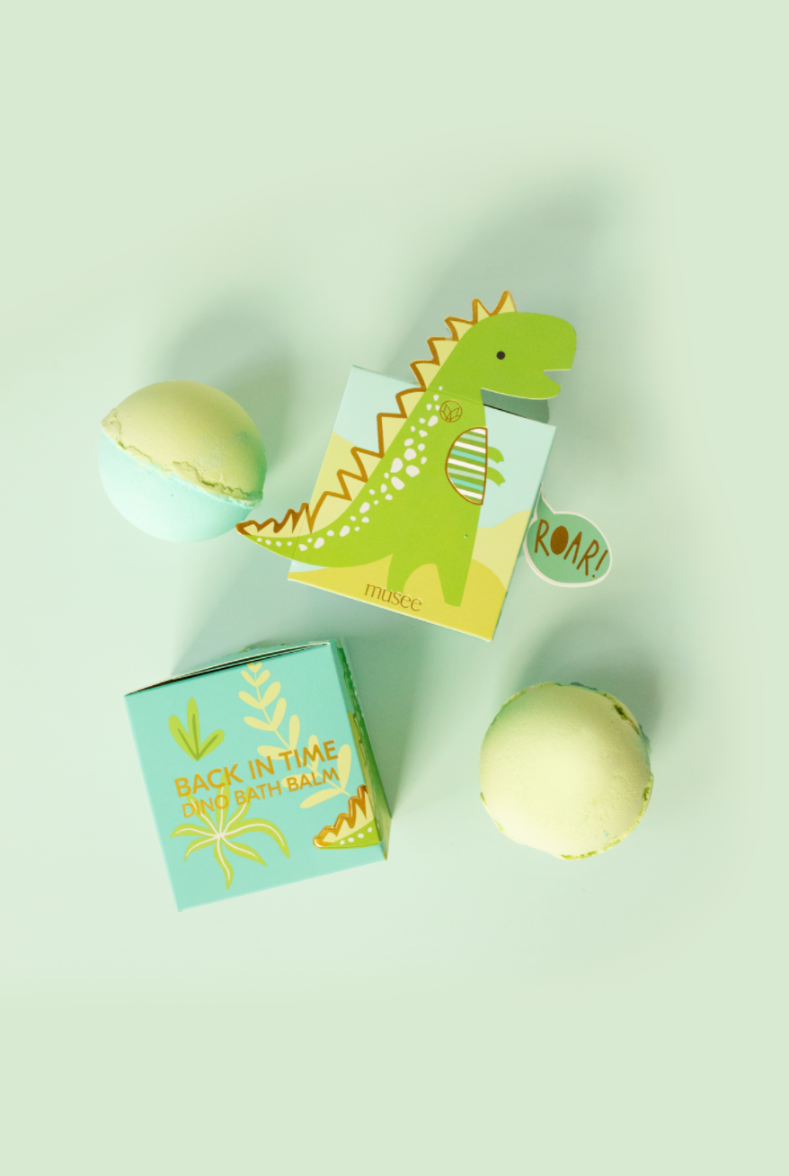 Dino Bath Balm by Musee - back view