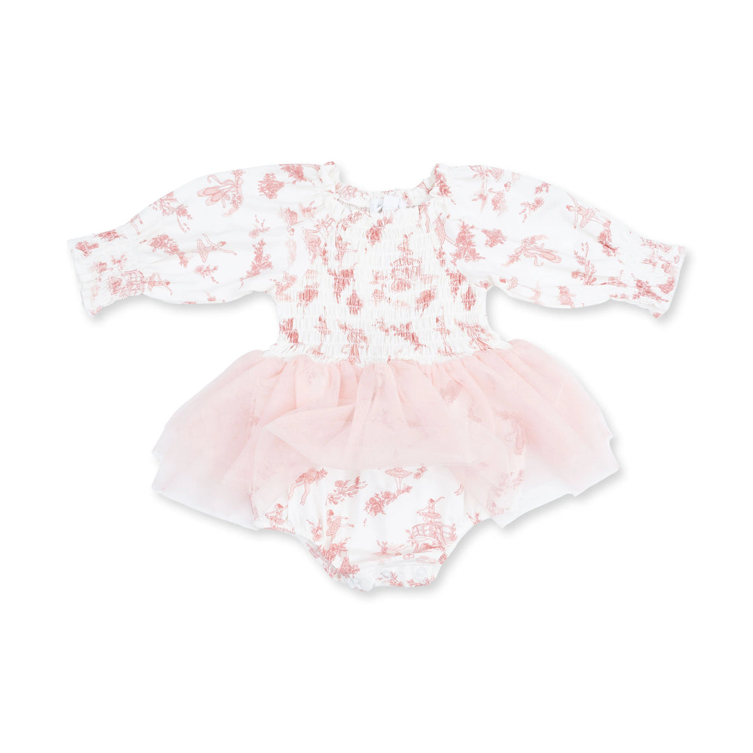 Ballet Toile - Long Sleeve Smocked Bubble with Tutu