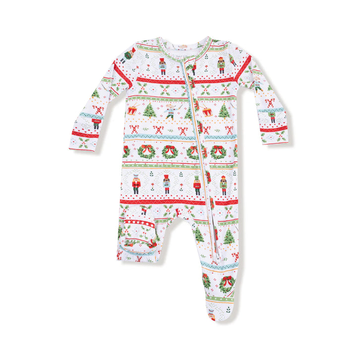 Nutcracker Fair Isle  2 Way Zipper Footie